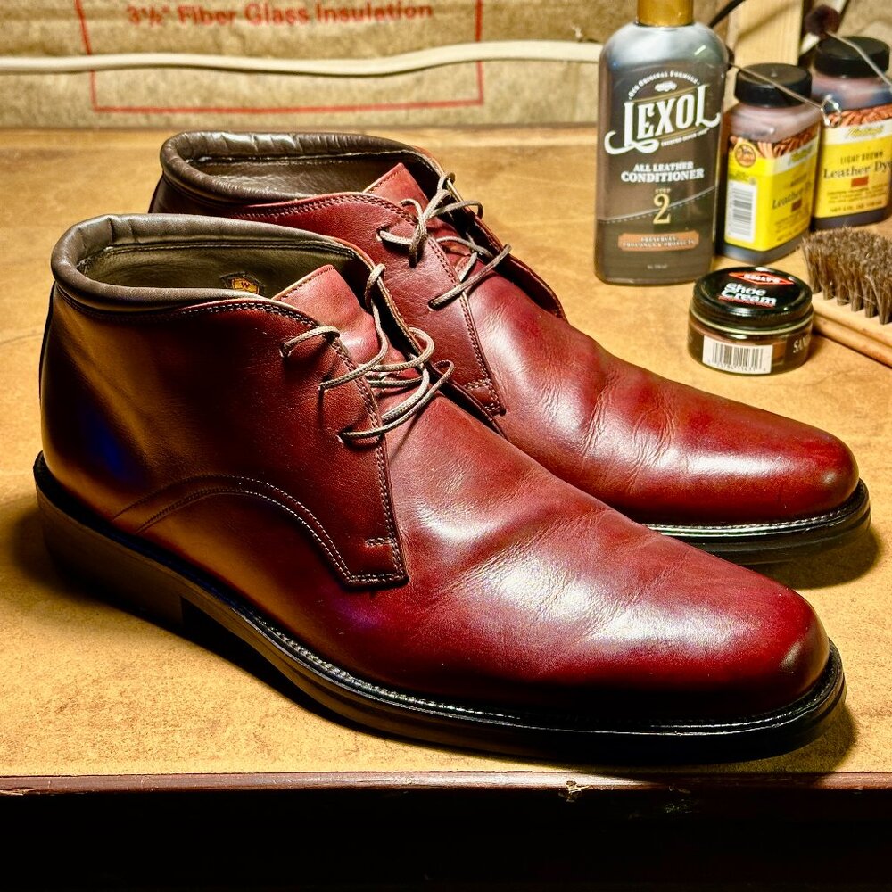 Cole Haan Mens Oxblood Chukka Boots C04484 Size 11m